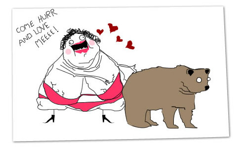 Your mother and the kodiak bear